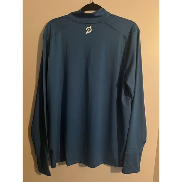 Peloton Mens Blue Warm Half Zip zip Work out Sweater Size Large Brand New HO121 - Picture 2 of 4
